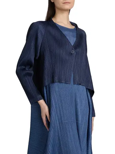 Pleats Please Issey Miyake Women's City Frame Plissé Jacket | Thumbnail 4 Pleats Please Issey Miyake Women's City Frame Plissé Jacket | Thumbnail 4