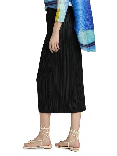 Pleats Please Issey Miyake Women's Thicker Bottoms Midi-Skirt - Black - Size Large | Thumbnail 5