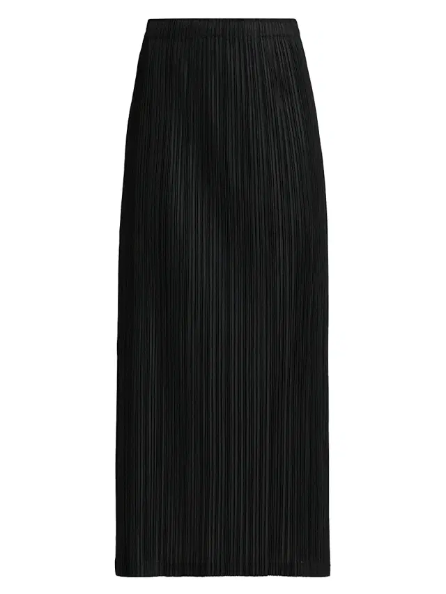 Pleats Please Issey Miyake Women's Thicker Bottoms Midi-Skirt - Black
