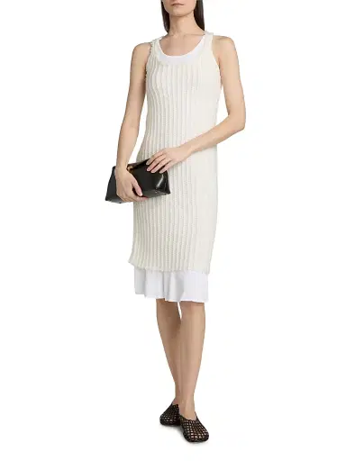 Toteme Women's Mohair Knit Tank Midi-Dress - Off White | Thumbnail 2