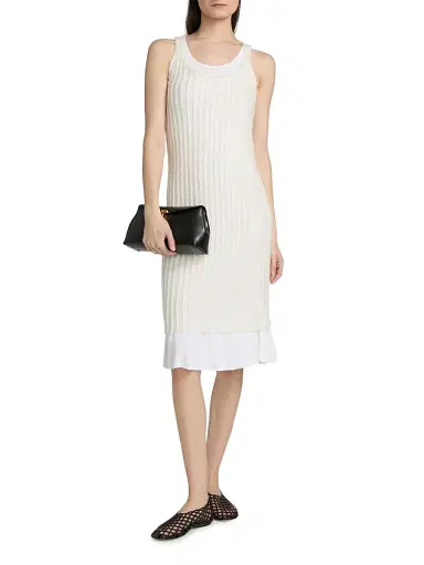 Toteme Women's Mohair Knit Tank Midi-Dress - Off White | Thumbnail 3