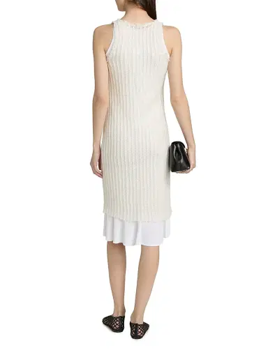 Toteme Women's Mohair Knit Tank Midi-Dress - Off White | Thumbnail 5