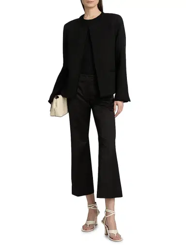 TOTEME Women's Kick Flare Raw-Edge Trousers | Thumbnail 2