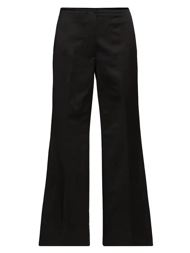 Women's Kick Flare Raw-Edge Trousers - Black