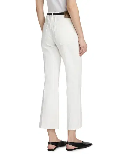 Toteme Women's Kick-Flare Straight-Leg Jeans - Off White | Thumbnail 5