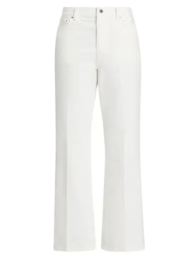 Toteme Women's Kick-Flare Straight-Leg Jeans - Off White | Thumbnail 1