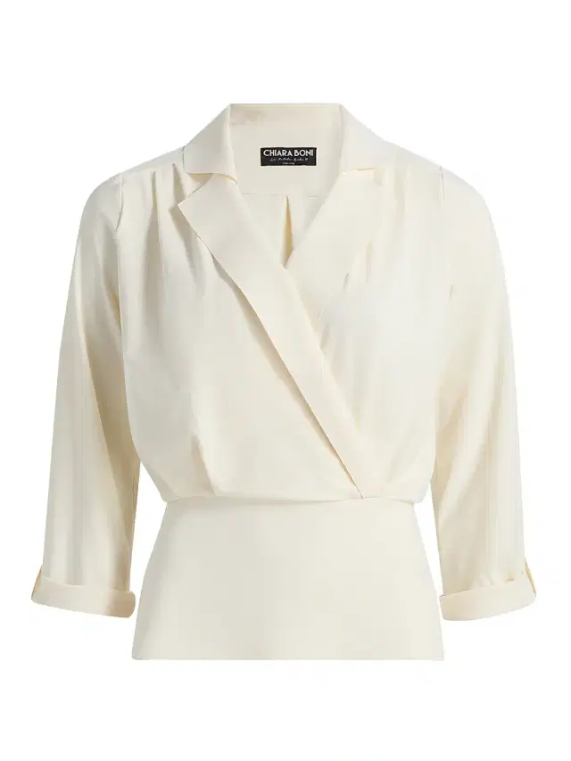 Chiara Boni La Petite Robe Women's Namina Stretch-Jersey Surplice Shirt - Cream