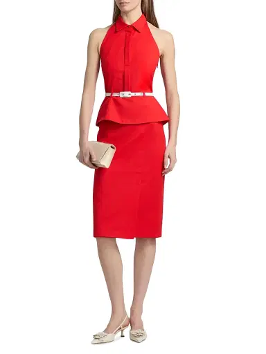 Chiara Boni La Petite Robe Women's Marty Belted Halterneck Top | Thumbnail 2