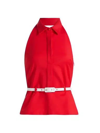 Chiara Boni La Petite Robe Women's Marty Belted Halterneck Top | Thumbnail 1