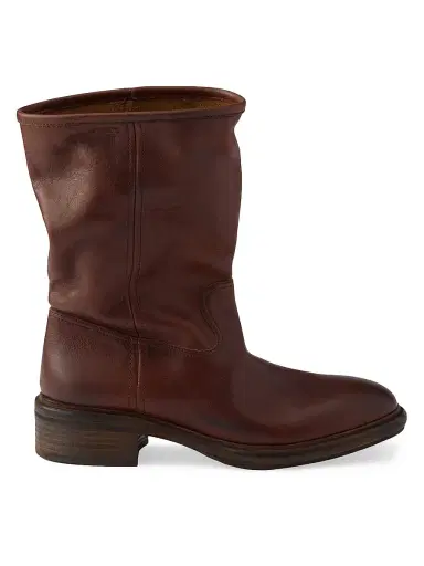 Prada Women's Vintage-Effect Leather Boots - Brown - Size 5 | Thumbnail 1 Prada Women's Vintage-Effect Leather Boots - Brown - Size 5 | Thumbnail 1
