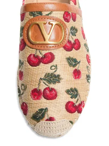 Valentino Garavani Women's Vlogo Signature 25MM Mules with Cherryfic Motif - Natural Red | Thumbnail 5 Valentino Garavani Women's Vlogo Signature 25MM Mules with Cherryfic Motif - Natural Red | Thumbnail 5