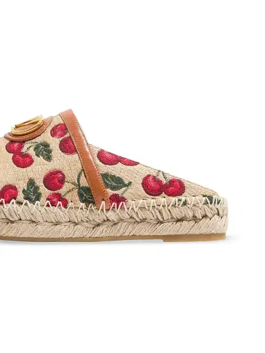 Valentino Garavani Women's Vlogo Signature 25MM Mules with Cherryfic Motif - Natural Red | Thumbnail 6 Valentino Garavani Women's Vlogo Signature 25MM Mules with Cherryfic Motif - Natural Red | Thumbnail 6