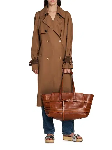 MOSCHINO Women's Belted Leather Tote Bag - Hide | Thumbnail 2
