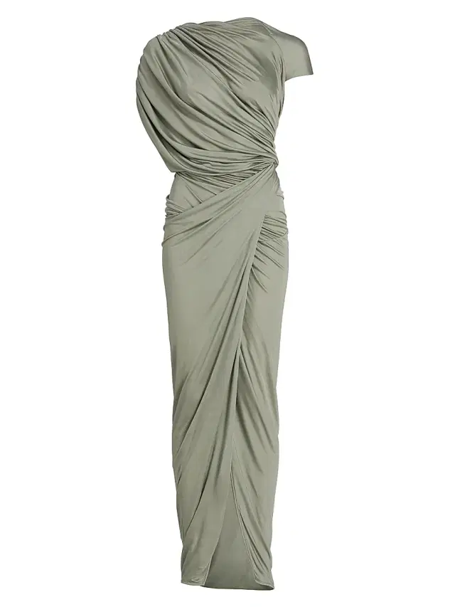 Women's Ares Draped Gown - Jade