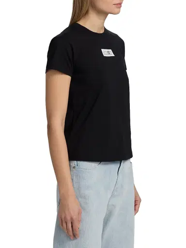 MM6 Maison Margiela Women's Numeric Cotton T-Shirt - Black | Thumbnail 4