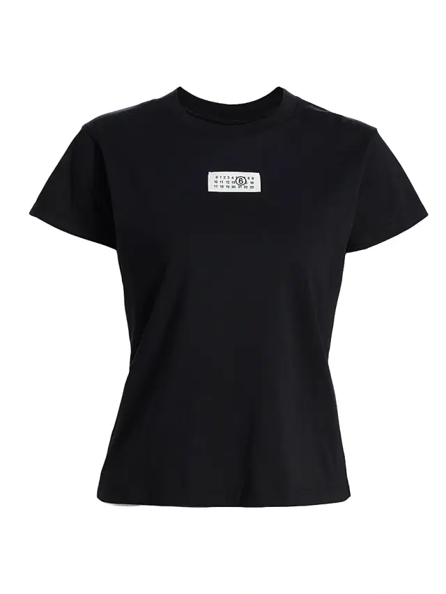 MM6 Maison Margiela Women's Numeric Cotton T-Shirt - Black