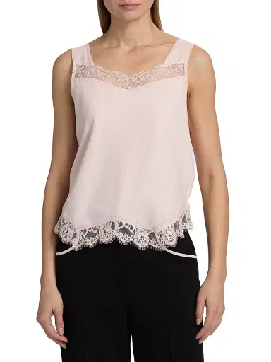 MM6 MAISON MARGIELA Women's Mirrored Lace Slip Top | Thumbnail 3 MM6 MAISON MARGIELA Women's Mirrored Lace Slip Top | Thumbnail 3