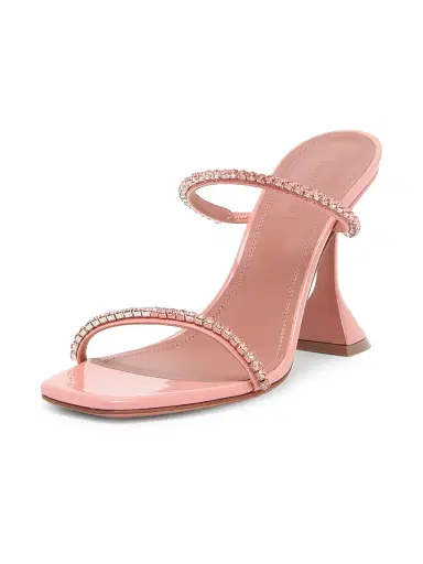 Amina Muaddi Women's Gilda 85MM Patent Leather Sandals - Champagne - Size 12 | Thumbnail 2 Amina Muaddi Women's Gilda 85MM Patent Leather Sandals - Champagne - Size 12 | Thumbnail 2