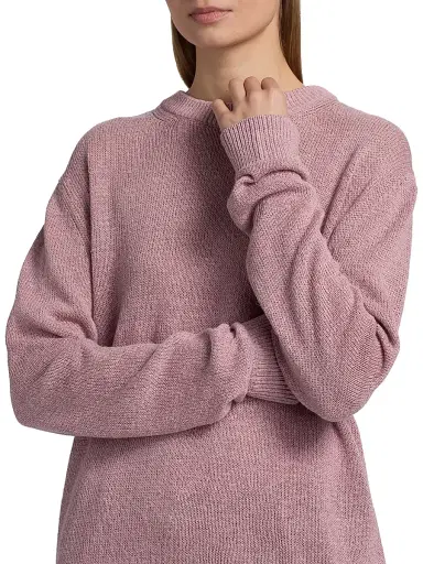 Jil Sander Women's Hemp-Silk Crewneck Sweater - Twilight - Size 10 | Thumbnail 6 Jil Sander Women's Hemp-Silk Crewneck Sweater - Twilight - Size 10 | Thumbnail 6