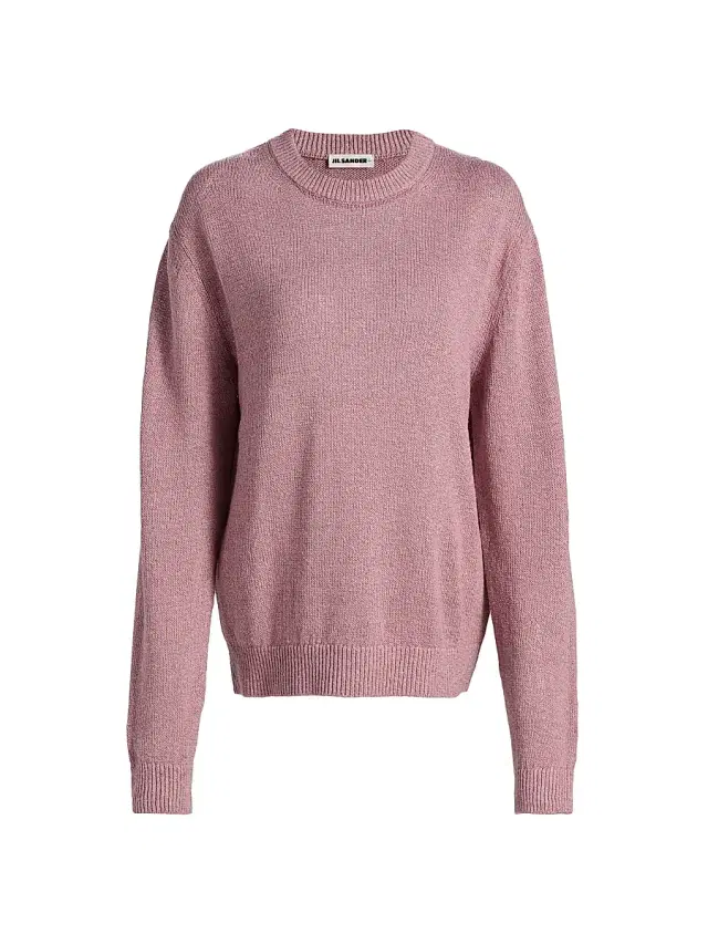 Jil Sander Women's Hemp-Silk Crewneck Sweater - Twilight