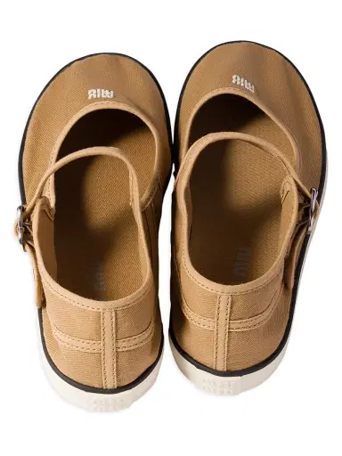 Miu Miu Women's Drill Ballerinas - Beige Khaki - Size 10 | Thumbnail 2 Miu Miu Women's Drill Ballerinas - Beige Khaki - Size 10 | Thumbnail 2