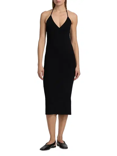 Jil Sander Women's Halter Wool Midi-Dress | Thumbnail 3 Jil Sander Women's Halter Wool Midi-Dress | Thumbnail 3