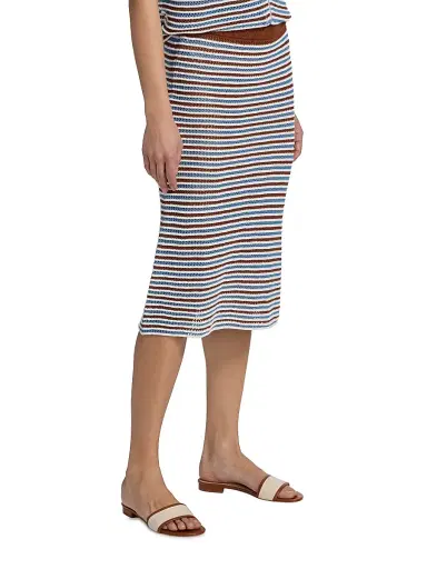 Marni Women's Stripe Crochet Knee-Length Skirt | Thumbnail 4 Marni Women's Stripe Crochet Knee-Length Skirt | Thumbnail 4