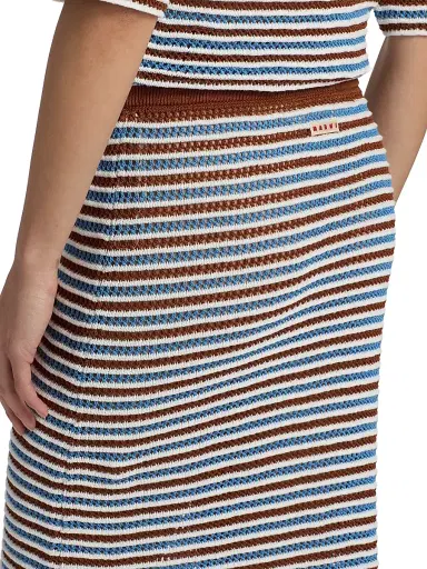 Marni Women's Stripe Crochet Knee-Length Skirt | Thumbnail 6 Marni Women's Stripe Crochet Knee-Length Skirt | Thumbnail 6