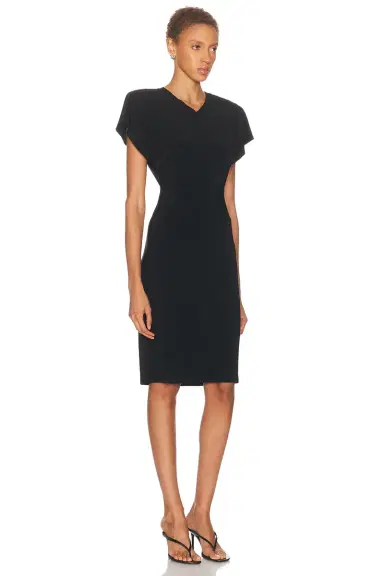 Norma Kamali Cap Sleeve Shoulder Pad Dress | Thumbnail 2
