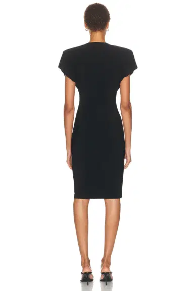 Norma Kamali Cap Sleeve Shoulder Pad Dress | Thumbnail 3