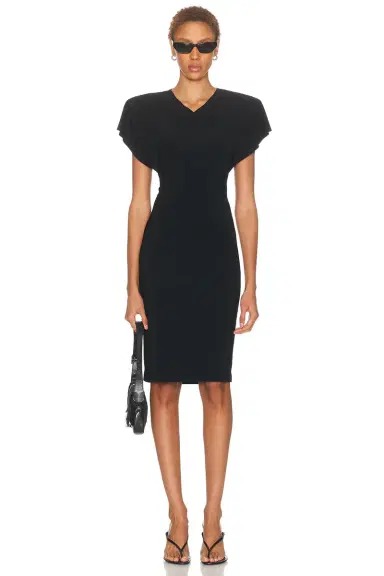 Norma Kamali Cap Sleeve Shoulder Pad Dress | Thumbnail 1