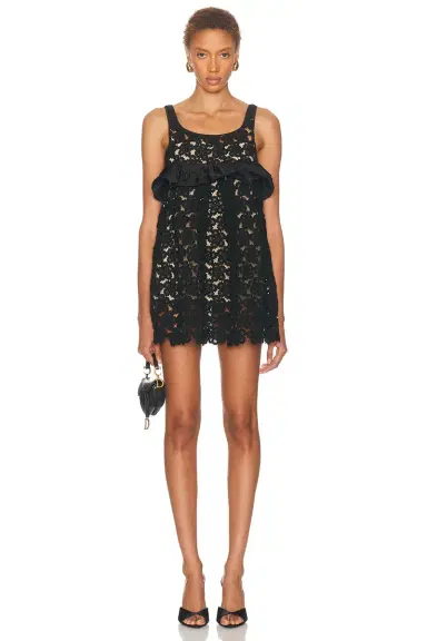 Miu Miu Macramé Anemone Dress | Thumbnail 1 Miu Miu Macramé Anemone Dress | Thumbnail 1