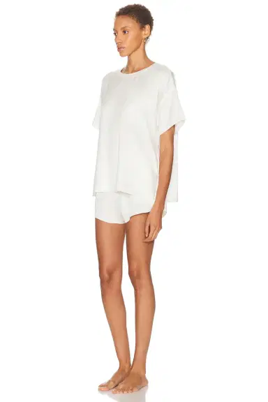 Lunya Washable Silk Tee Short Pajama Set | Thumbnail 2