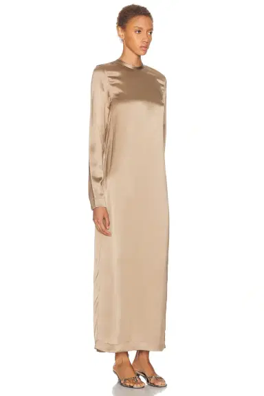 TOTEME Long Satin Dress | Thumbnail 2 TOTEME Long Satin Dress | Thumbnail 2