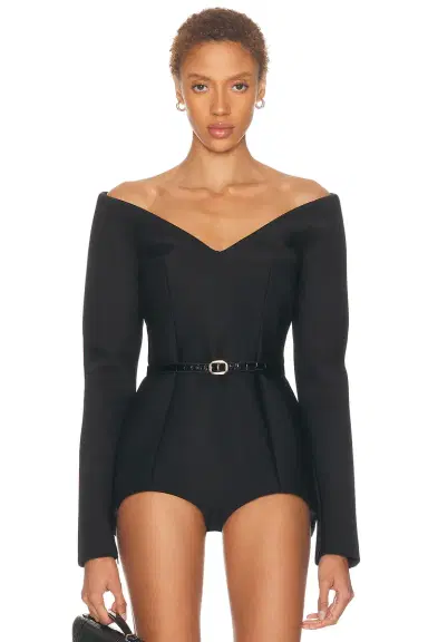 Mugler Long Sleeve Bodysuit | Thumbnail 1 Mugler Long Sleeve Bodysuit | Thumbnail 1
