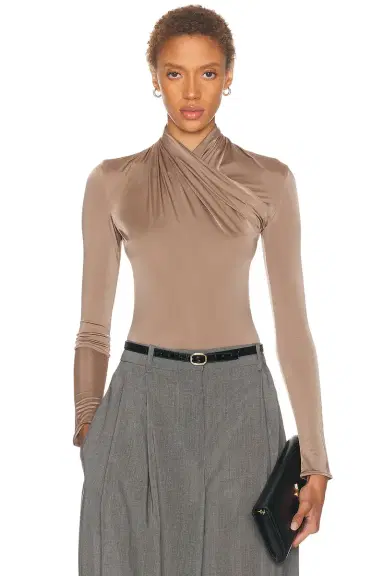 Mugler Long Sleeve High Neck Bodysuit | Thumbnail 1 Mugler Long Sleeve High Neck Bodysuit | Thumbnail 1