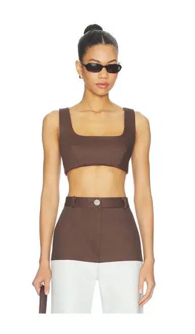 MATTHEW BRUCH Tie Back Crop Top | Thumbnail 1