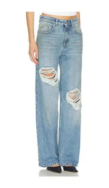 AREA Crystal Fray Relaxed Jean | Thumbnail 2