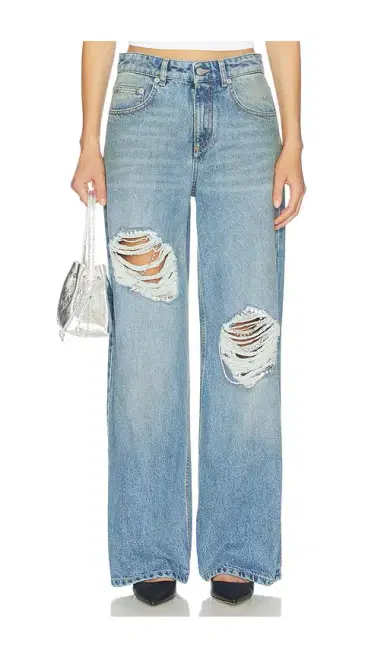 AREA Crystal Fray Relaxed Jean | Thumbnail 1