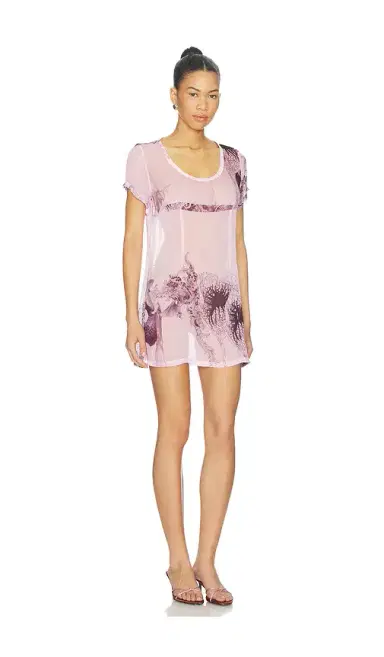 Muma World Pink Amazonia Organza Mini Dress | Thumbnail 2 Muma World Pink Amazonia Organza Mini Dress | Thumbnail 2