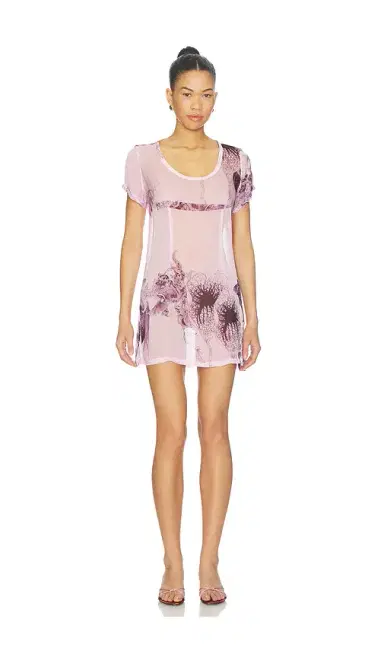 Muma World Pink Amazonia Organza Mini Dress | Thumbnail 1 Muma World Pink Amazonia Organza Mini Dress | Thumbnail 1