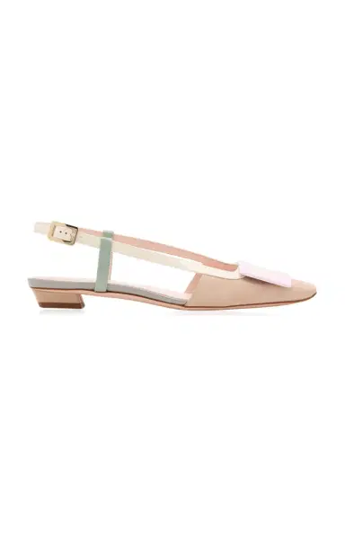 Roger Vivier Belle Vivier Suede Slingback Flats | Thumbnail 1 Roger Vivier Belle Vivier Suede Slingback Flats | Thumbnail 1