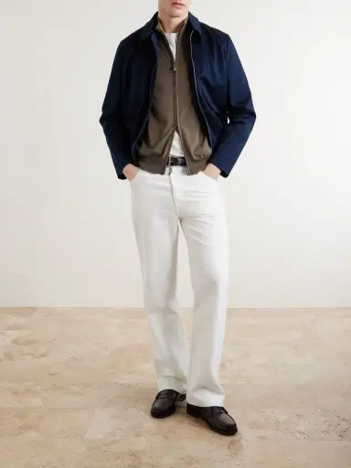Canali Slim-Fit Cotton Zip-Up Sweater - Men | Thumbnail 2 Canali Slim-Fit Cotton Zip-Up Sweater - Men | Thumbnail 2