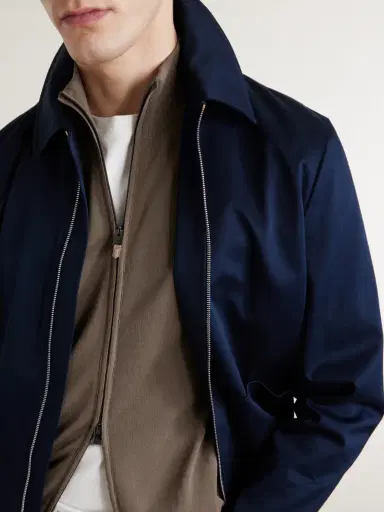 Canali Slim-Fit Cotton Zip-Up Sweater - Men | Thumbnail 5 Canali Slim-Fit Cotton Zip-Up Sweater - Men | Thumbnail 5