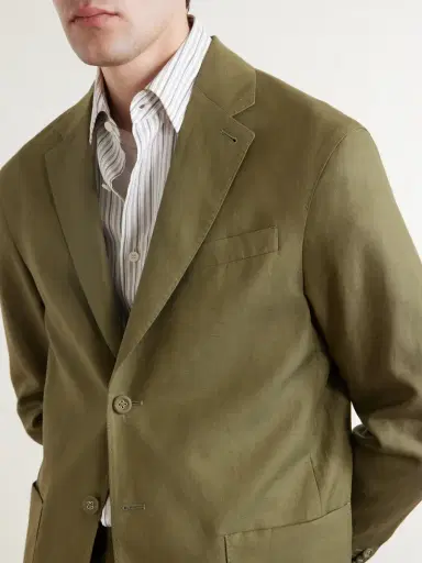 OFFICINE GÉNÉRALE Michel Lyocell, Linen and Cotton-Blend Jacket - Men | Thumbnail 5 OFFICINE GÉNÉRALE Michel Lyocell, Linen and Cotton-Blend Jacket - Men | Thumbnail 5