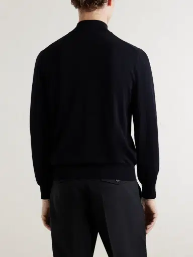 Canali Cotton Half-Zip Sweater - Men | Thumbnail 4 Canali Cotton Half-Zip Sweater - Men | Thumbnail 4
