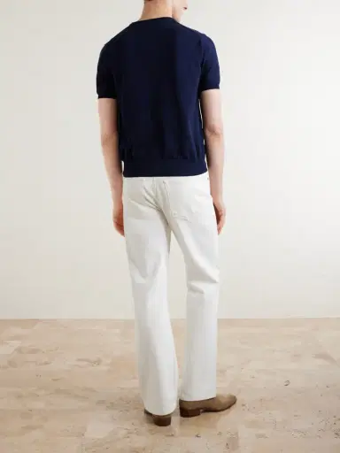 Canali Knitted Cotton T-Shirt - Men | Thumbnail 4 Canali Knitted Cotton T-Shirt - Men | Thumbnail 4