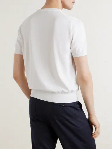 Canali Knitted Cotton T-Shirt - Men | Thumbnail 4