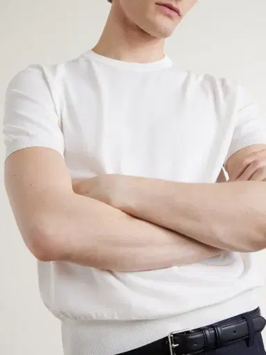 Canali Knitted Cotton T-Shirt - Men | Thumbnail 5