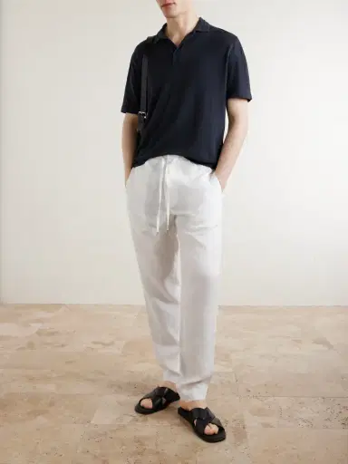 Canali Linen Polo Shirt - Men | Thumbnail 2 Canali Linen Polo Shirt - Men | Thumbnail 2